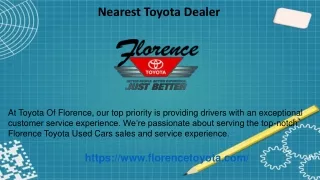 Nearest Toyota Dealer