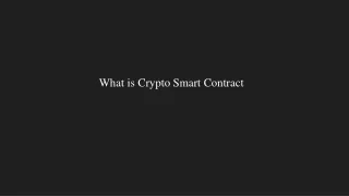 what is crypto smart contract