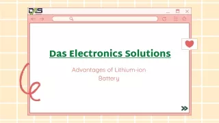 Advantages of lithium-ion battery