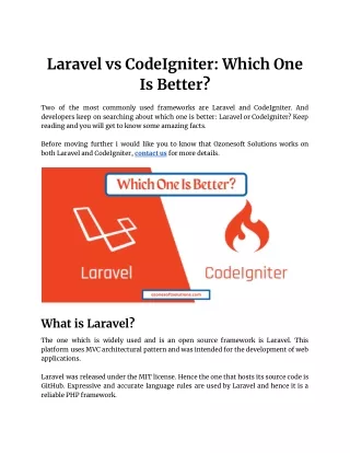 Laravel vs CodeIgniter_ Which One Is Better_