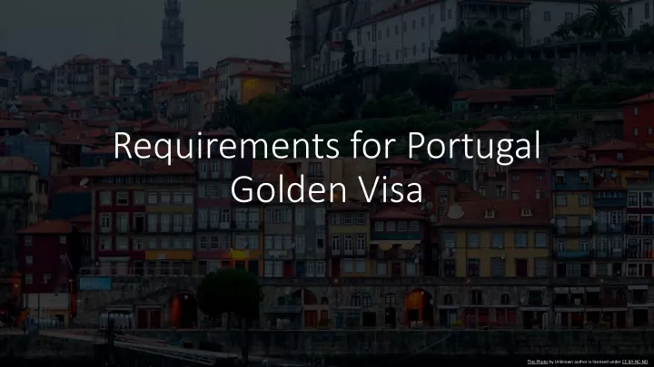 requirements for portugal golden visa