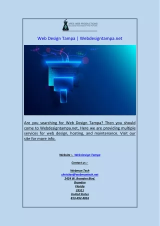 web design tampa webdesigntampa net
