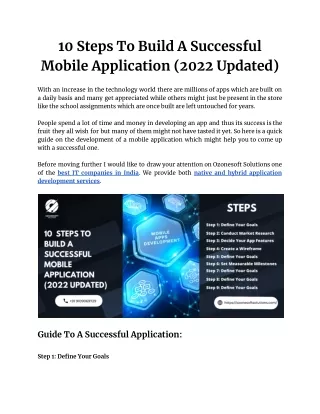 10 Steps To Build A Successful Mobile Application (2022 Updated)
