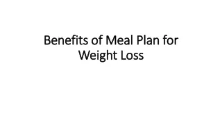 benefits of meal plan for weight loss