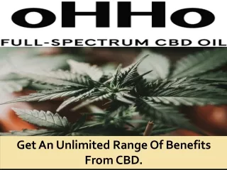 Get An Unlimited Range Of Benefits From CBD
