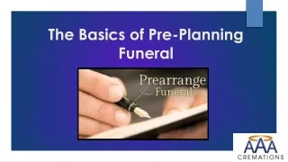the basics of pre planning funeral