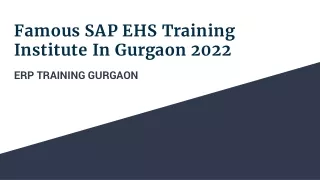 famous sap ehs training institute in gurgaon 2022