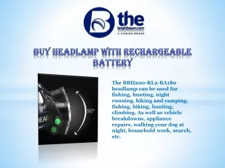 Buy Hight-Quality Headlamp With Rechargeable Battery
