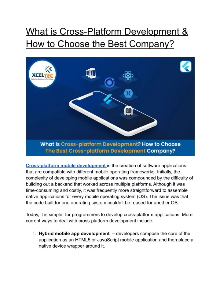 what is cross platform development how to choose