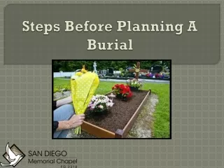 steps before planning a burial