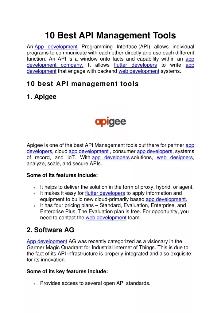 10 best api management tools