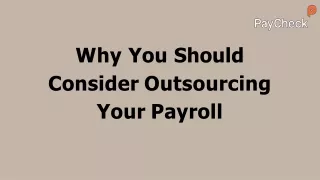why you should consider outsourcing your payroll