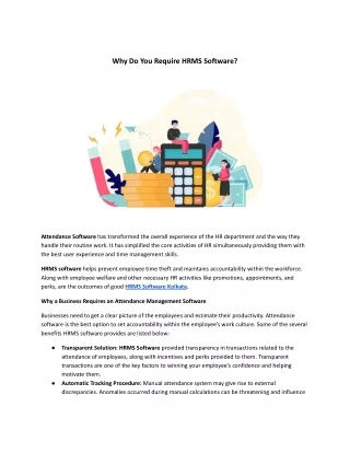why do you require hrms software