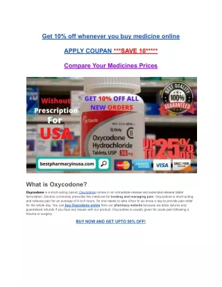 Oxycodone online  at bestpharmacyinusa.com