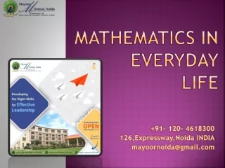 Mathematics in Everyday