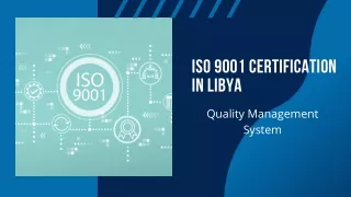 iso 9001 certification in libya