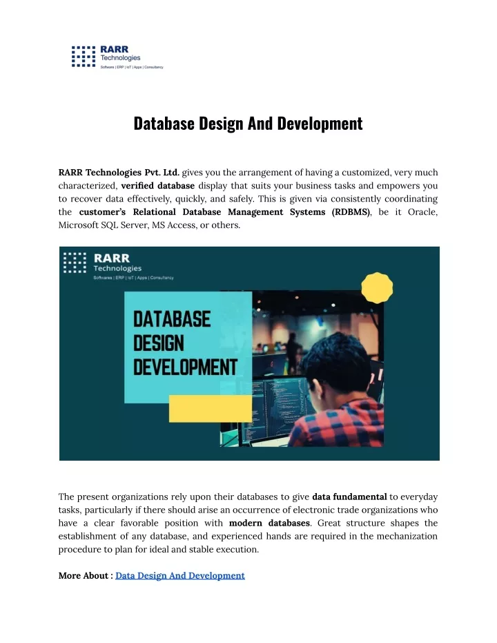 database design and development
