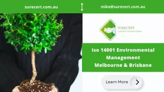 Iso 14001 Environmental Management Melbourne & Brisbane