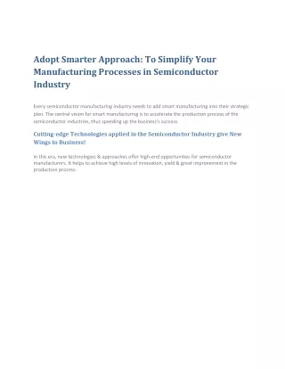 adopt smarter approach to simplify your