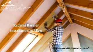 radiant barrier installation in allen