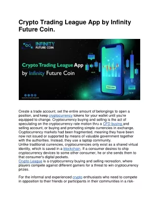 Crypto Trading League App by Infinity Future Coin