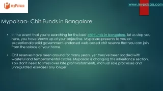 Chit funds in bangalore