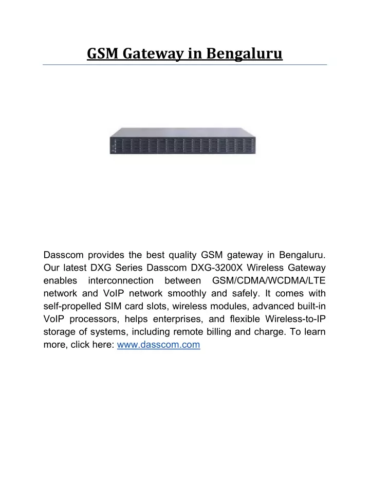 gsm gateway in bengaluru
