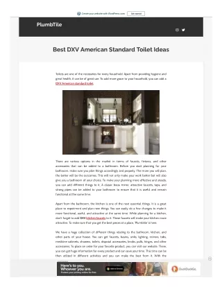 DXV American Standard Toilet, Sinks, Tubs