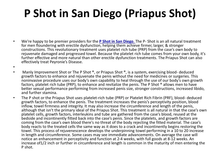 p shot in san diego priapus shot