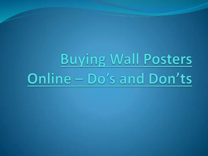 buying wall posters online do s and don ts