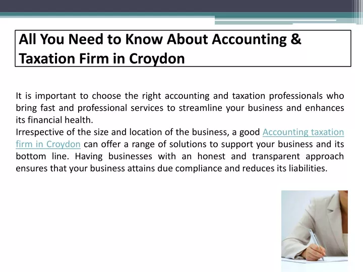 all you need to know about accounting taxation firm in croydon