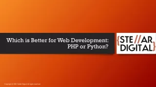 which is better for web development php or python