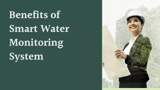 Benefits of Smart Water Monitoring System