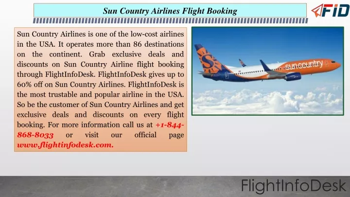 sun country airlines flight booking