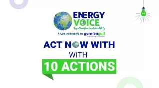 Climate Change, Act Immediate With 10 Actions