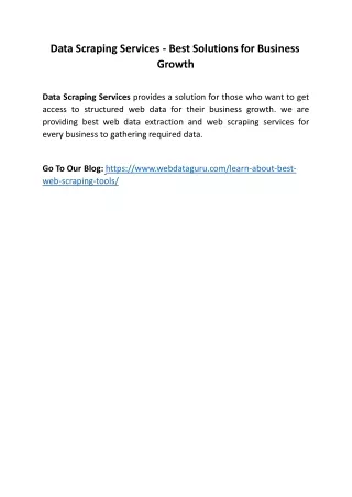 data scraping services best solutions