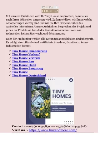 mit unseren fachleuten wird ihr tiny house