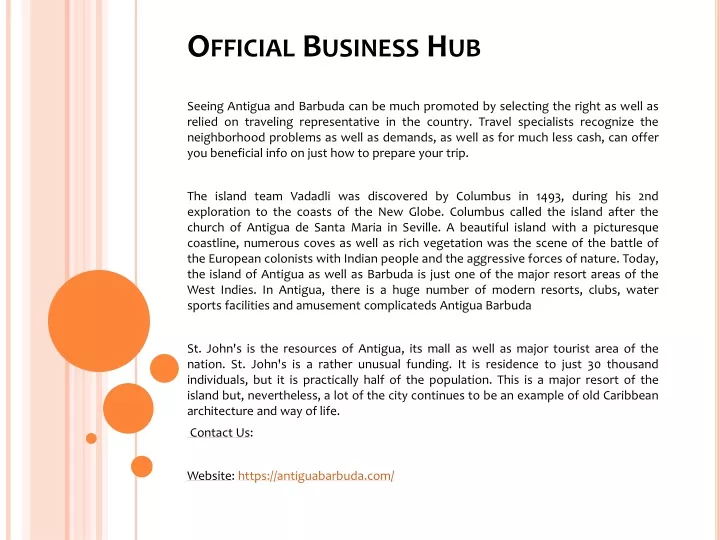 official business hub