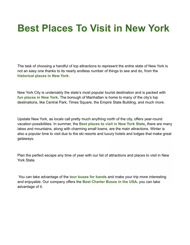 best places to visit in new york