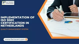 implementation of iso 9001 certification
