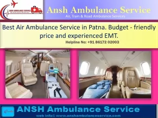 Ambulance Price from Patna & Patna to Delhi cost |Ansh