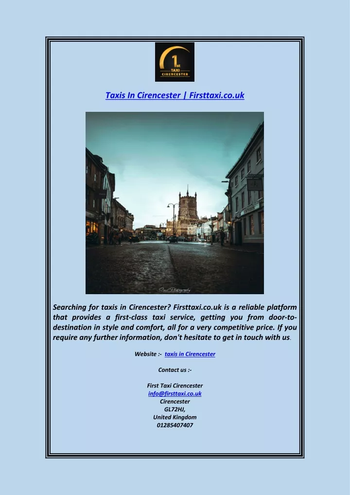 taxis in cirencester firsttaxi co uk