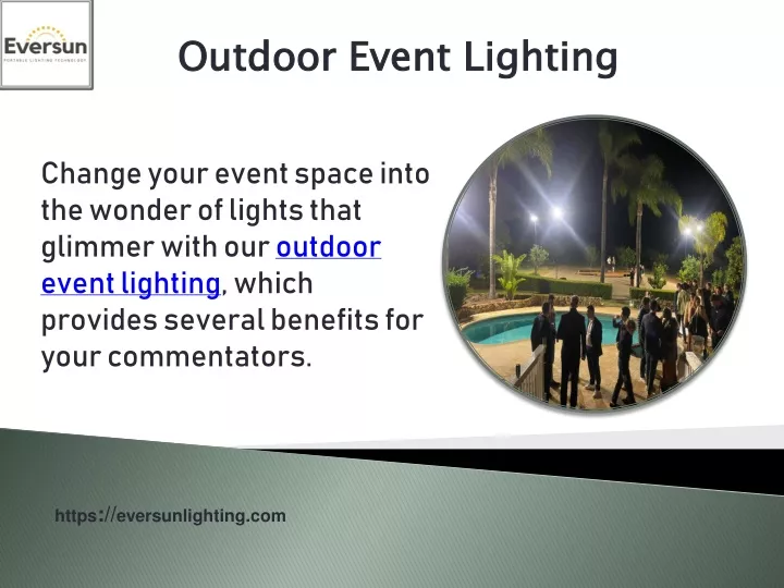 outdoor event lighting