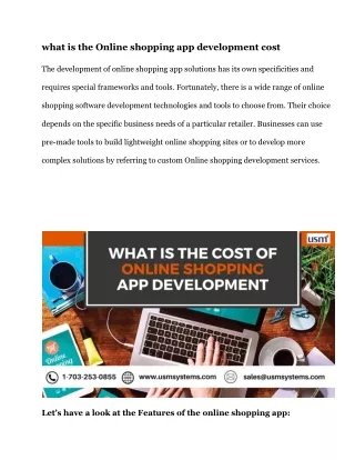 what is the online shopping app development cost