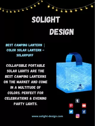 Best Camping Lantern | Color Solar Lantern - SolarPuff