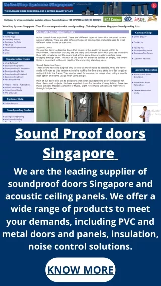 Sound Proof doors Singapore