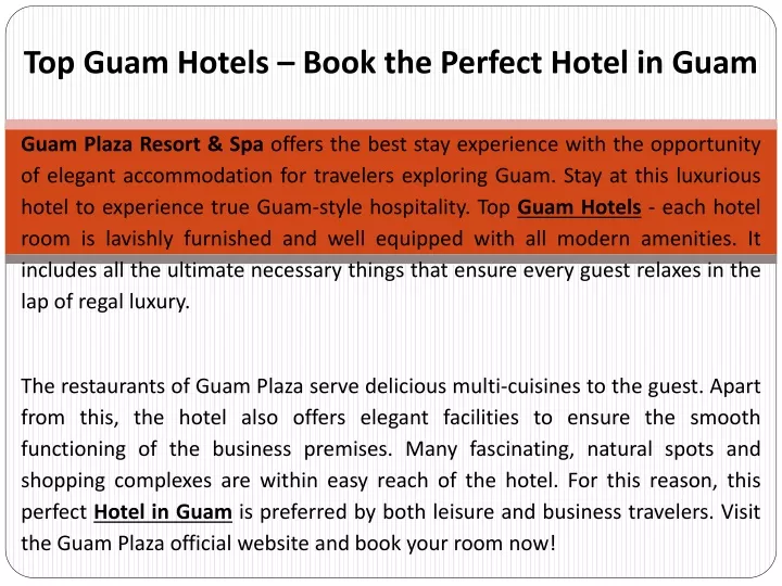 top guam hotels book the perfect hotel in guam