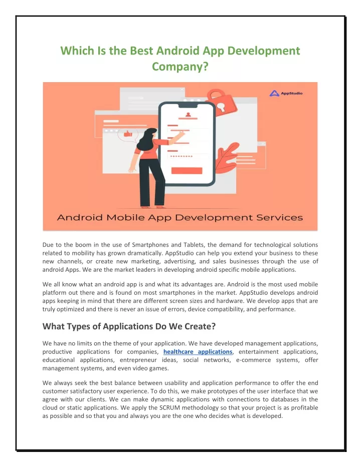 which is the best android app development company