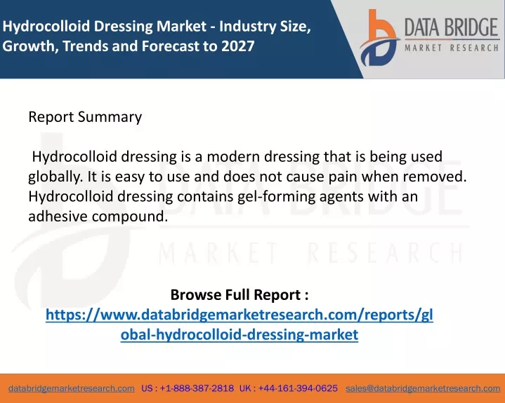 hydrocolloid dressing market industry size growth