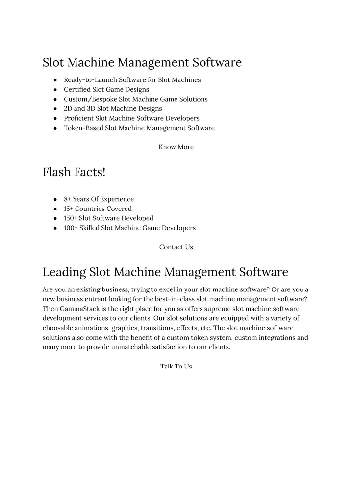 slot machine management software